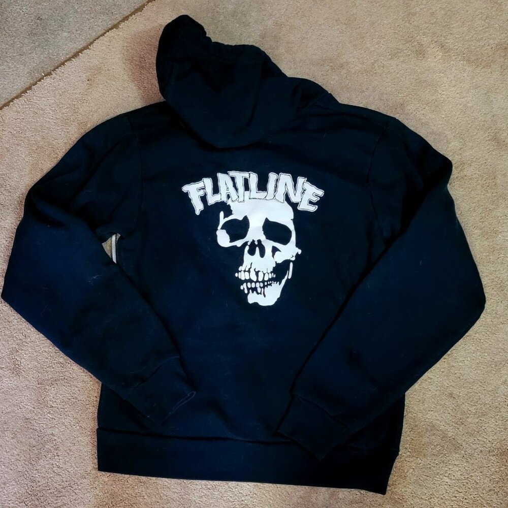 Flatline Hoodie w Skull womens sz large